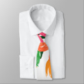 Boho Chic Waterverf Burgundy Pink Flowers Stropdas (Gebonden)