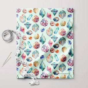 Boho Chic Waterverf Edelstenen Stof