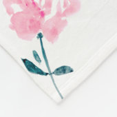 Boho Chic Waterverf floraal herhaalde naam Baby Fleece Deken (Hoek)