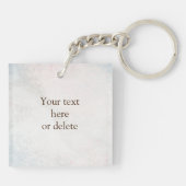 Boho Chic Waterverf Floral Koe Schedel Sleutelhanger (Achterkant)