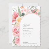 Boho chic waterverf florale tuin moderne douche kaart (Voorkant)