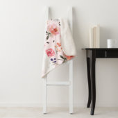 Boho Chic Waterverf florals Gepersonaliseerde stat Sherpa Deken (In situ)