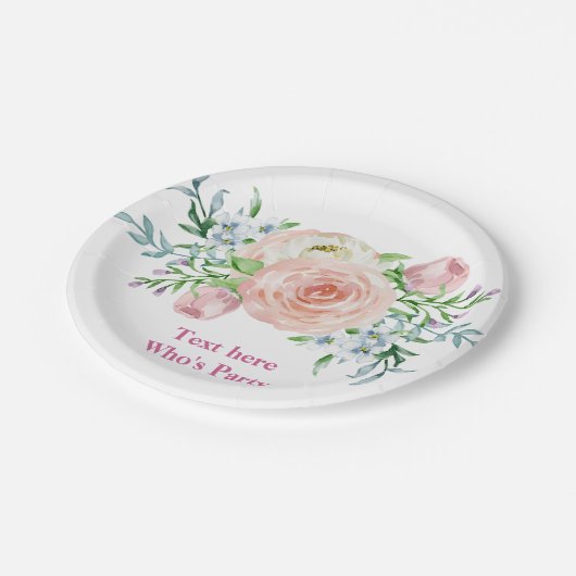 boho chic, waterverf flower, Bord met bloempapier (Gekanteld)