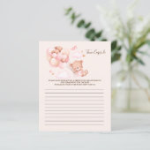 Boho Chic Waterverf Girl Teddy Bear met ballonnen (Staand voorkant)