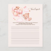 Boho Chic Waterverf Girl Teddy Bear met ballonnen (Voorkant)