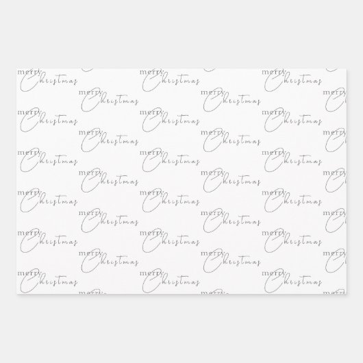 Boho Chic Waterverf Kerstboom Wit Inpakpapier Vel (Voorkant 2)