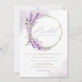 Boho Chic Waterverf Lavender Floral Vrijgezellenfe Kaart (Voorkant)