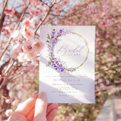 Boho Chic Waterverf Lavender Floral Vrijgezellenfe Kaart