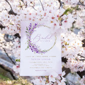 Boho Chic Waterverf Lavender Floral Vrijgezellenfe Kaart