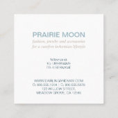 Boho Chic Waterverf Macrame Bag Square Business C Vierkante Visitekaartje (Achterkant)