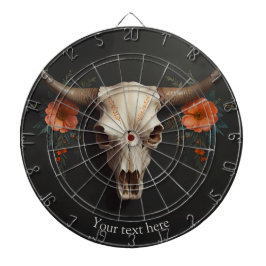 Boho Chic Waterverf Minimalistische Bloemen Koe Sc Dartbord