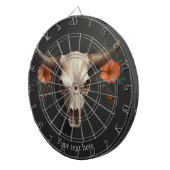 Boho Chic Waterverf Minimalistische Bloemen Koe Sc Dartbord (Voorkant Rechts)