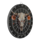 Boho Chic Waterverf Minimalistische Bloemen Koe Sc Dartbord (Voorkant Links)