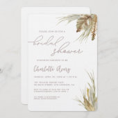 Boho Chic waterverf Pampas grass Vrijgezellenfeest Kaart (Voorkant / Achterkant)