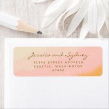 Boho Chic Waterverf Pink and Yellow Wedding