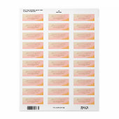 Boho Chic Waterverf Pink and Yellow Wedding Etiket (Full Sheet)