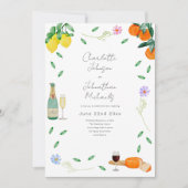 Boho Chic Waterverf Rustieke Zomer Huwelijk Kaart (Voorkant)