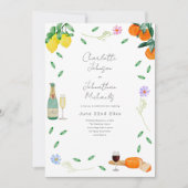 Boho Chic Waterverf rustieke zomerbruiloft Kaart (Voorkant)