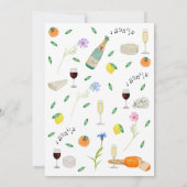 Boho Chic Waterverf rustieke zomerbruiloft Kaart (Achterkant)