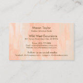 Boho Chic Waterverf Tribal Floral Koe Schedel Visitekaartje (Achterkant)