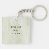 Boho Chic Waterverf Tropische Bloemen Koe Schedel Sleutelhanger (Achterkant)