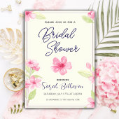 Boho Chic Waterverf Wilde Bloem Bruidsdouche Kaart