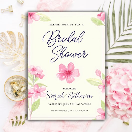 Boho Chic Waterverf Wildflower Vrijgezellenfeest Kaart