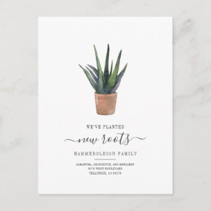 Boho Chic We hebben nieuwe rots Succulent Plant ve Aankondigingskaart