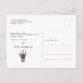 Boho Chic We hebben nieuwe rots Succulent Plant ve Aankondigingskaart (Achterkant)