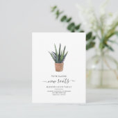 Boho Chic We hebben nieuwe rots Succulent Plant ve Aankondigingskaart (Staand voorkant)