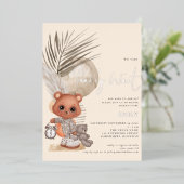 Boho Chic we kunnen Baby shower afwachten Folie Uitnodiging (Staand Voorkant)