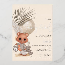 Boho Chic We Kunnen Naarstig Uitkijken Baby Shower Folie Uitnodiging
