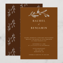 Boho Chic Wedding Elegant Terracotta Botanisch