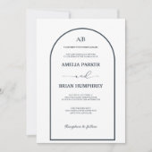 Boho Chic Wedding Modern Arch Minimalist Wedding I Kaart (Voorkant)