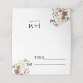Boho Chic Wedding Place Card Plaatskaartje (Buitenkant ongevouwen)