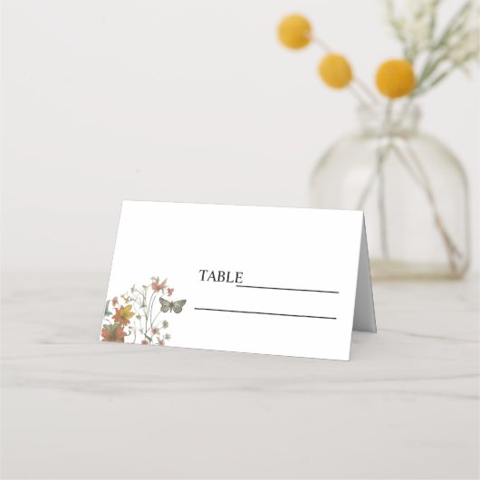 Boho Chic Wedding Place Card Plaatskaartje (Voorkant)