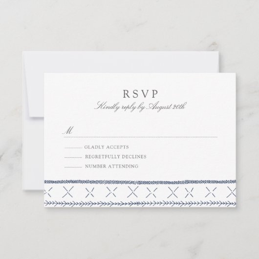 Boho Chic Wedding RSVP Kaartje (Voorkant)