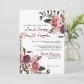 Boho Chic Wedding Uitnodiging (Staand voorkant)