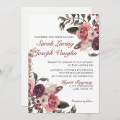 Boho Chic Wedding Uitnodiging (Voorkant / Achterkant)