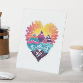 Boho Chic Wedding Uitnodiging Reclamebord Met Voetstuk (Insitu)