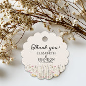 Boho Chic Wedding with Beige Flowers Bedankjes Labels