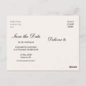 Boho Chic Wedding with Beige Flowers Briefkaart (Achterkant)