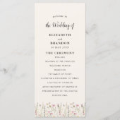 Boho Chic Wedding with Beige Flowers Programmakaart (Voorkant)