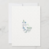 BOHO Chic Whimsical Garden Wedding Blue Kaart (Achterkant)