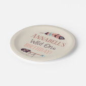 Boho Chic Wild ONE Girly Birthday Party Papieren Bordje (Gekanteld)