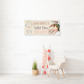Boho Chic Wild ONE Girly Birthday Party Spandoek (Insitu)