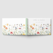 Boho Chic Wilde Bloem Bruiloft Gastenboek (Volledig)