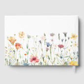 Boho Chic Wilde Bloem Bruiloft Gastenboek (Achterkant)
