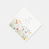 Boho Chic Wilde Bloem Bruiloft Servet (Hoek)