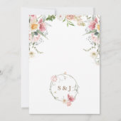 Boho Chic Wilde Bloem Lente Tuin Bruiloft Kaart (Achterkant)